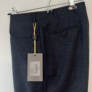 NWT Canali Slim Fit Checked Wool Dress Pants (30)